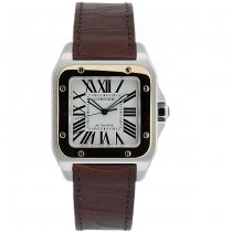 Cartier Men's Santos 18k Gold and Steel Automatic Watch